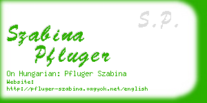 szabina pfluger business card